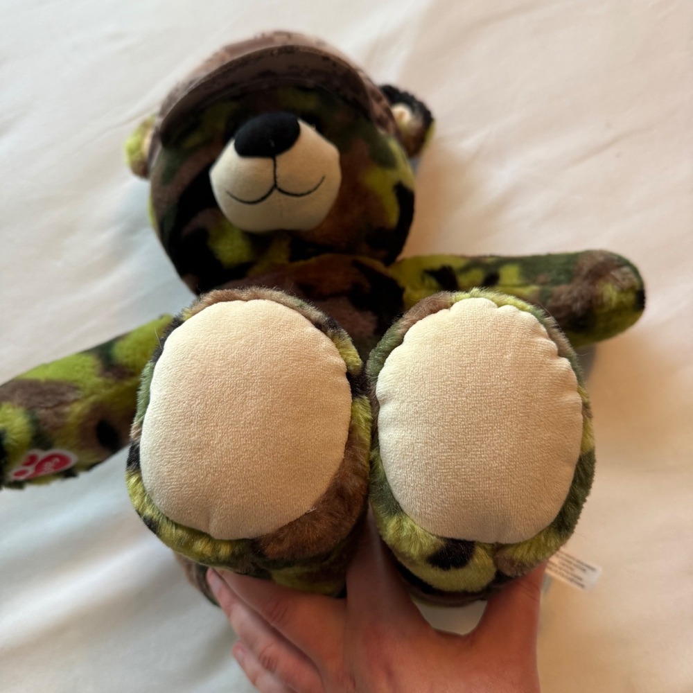 Build-A-Bear Camo Teddy Bear with Digital Camouflage Hat Military Plush 16 inch - Picture 7 of 9